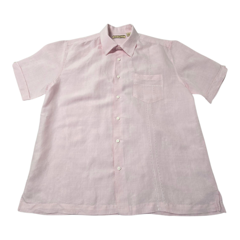 Havanera Men's Short Sleeve Shirt Off-White XL